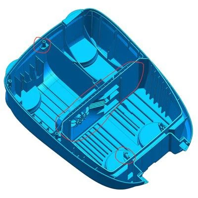 Plastikust sissepritsega tolmuimeja vorm